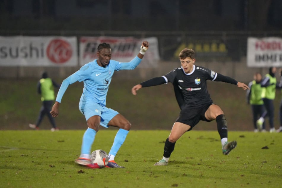 Fynn Seidel (r.), Anfang Januar aus Unterhaching zum CFC zurückgekehrt, stand erstmals in der Startelf.