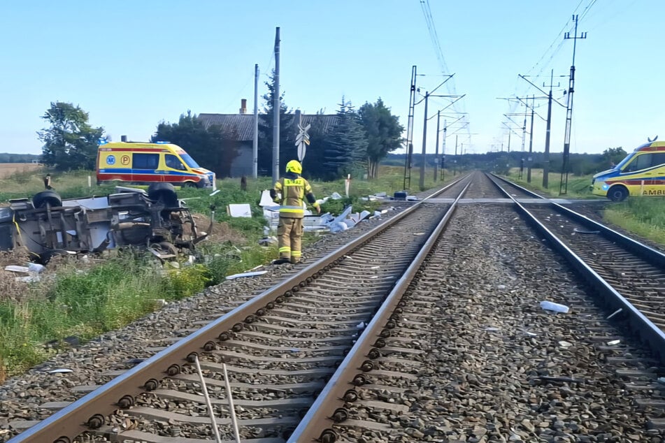 Wegen des Zugunglücks musste die Strecke Olsztyn–Bydgoszcz voll gesperrt werden.