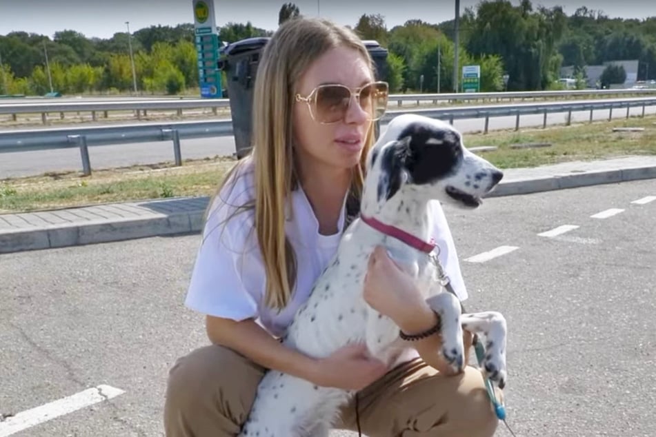 Olena von den Love Furry Friends nahm sich der abgemagerten Hündin an.