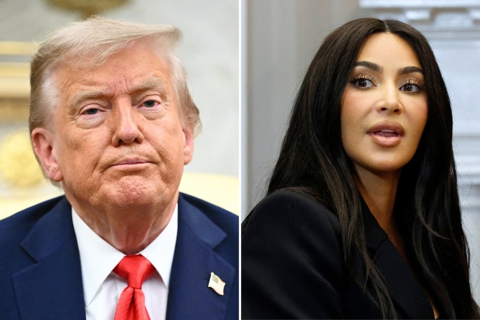During a recent event in Italy, Kim Kardashian (r.) shared her thoughts on President Donald Trump's (l.) aggressive deportation agenda.