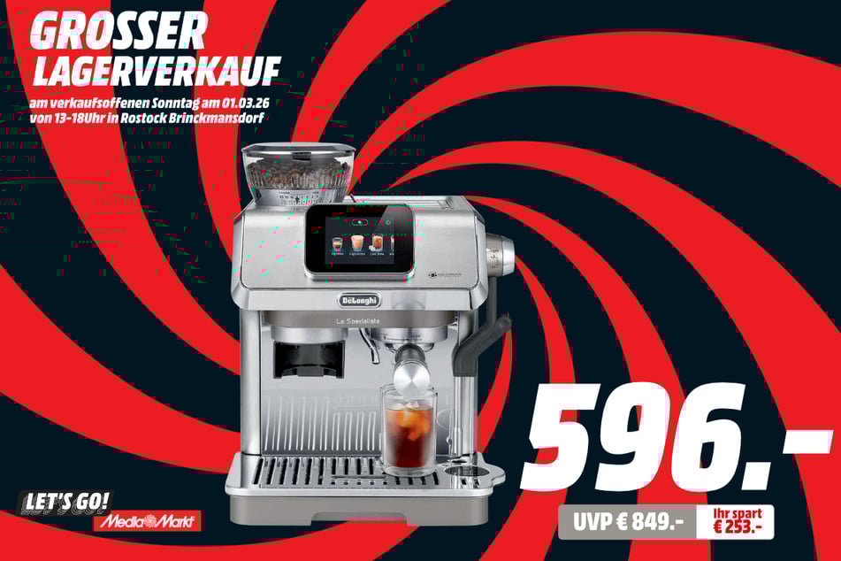 DeLonghi-Siebträgermaschine La Specialista Touch EC9455.M für 596 statt 849 Euro.