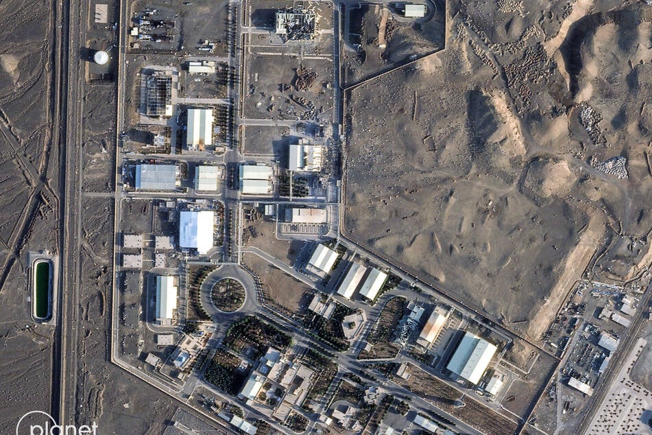 This handout satellite image taken by 2026 Planet Labs PBC shows damaged buildings at the Natanz Nuclear Facility near Natanz, Isfahan province, in central Iran on March 3, 2026.