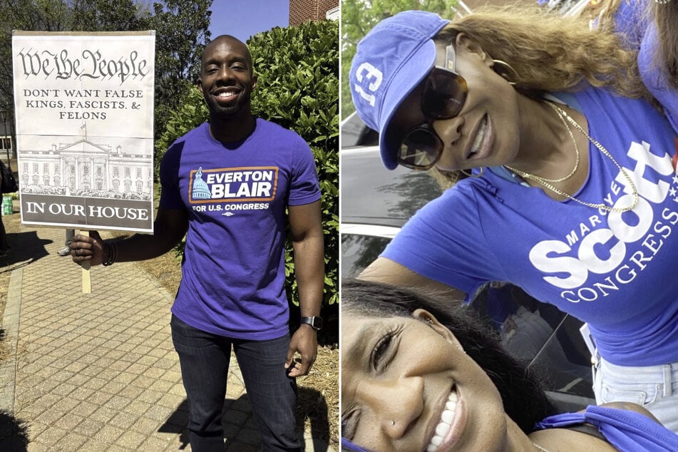 Everton Blair (l.) and Marcye Scott (r.) have advanced to a runoff in the special election to represent Georgia's 13th congressional district.
