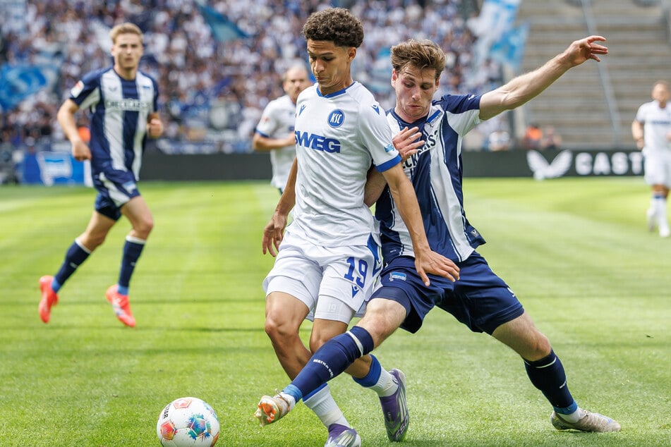Leon Jensen (29, r.) wird Hertha verlassen.