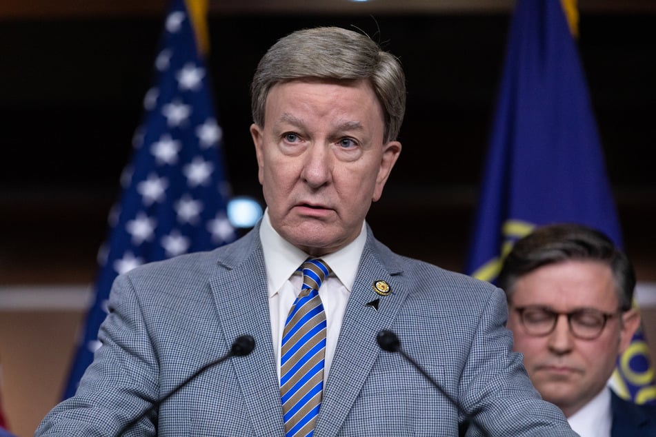 House Armed Services Committee Chairman Mike Rogers (R-AL) speaks to the press at the US Capitol on Friday in Washington, DC.