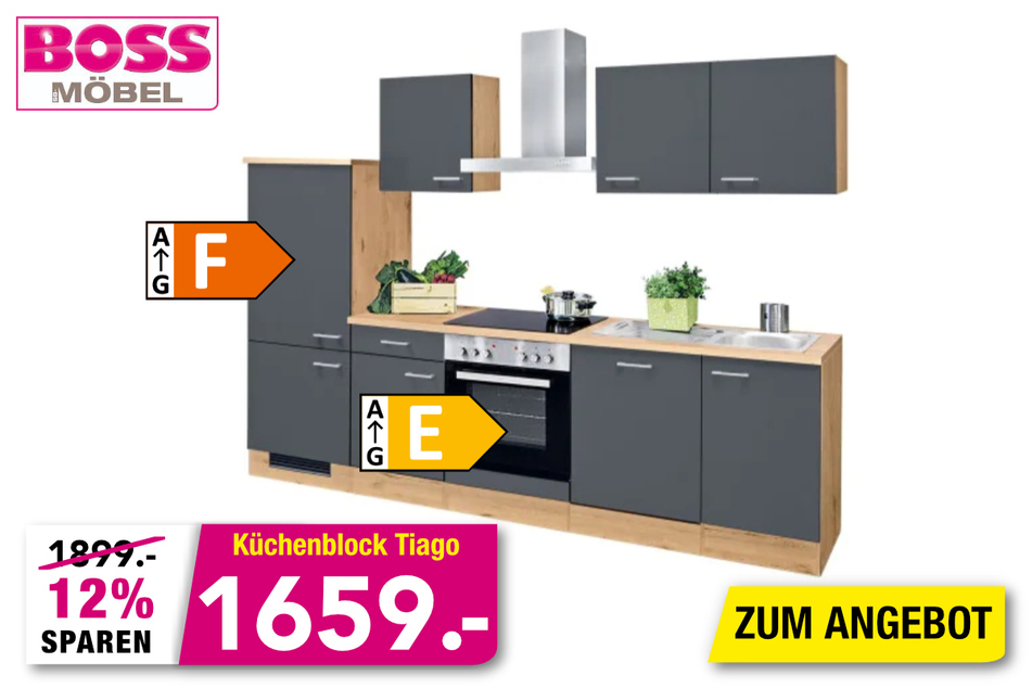 Küche ist seitenverkehrt montierbar.