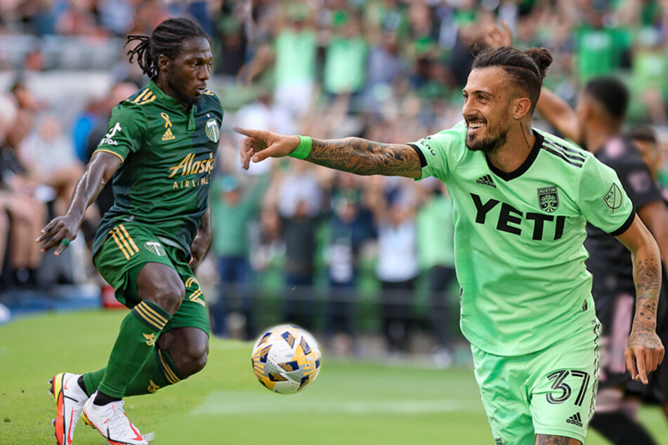 Yimmi Chara (l.) is one of the Portland Timbers' most lethal weapons on offense, while Austin FC's Maximiliano Urruti (r.) continues to make his presence known.