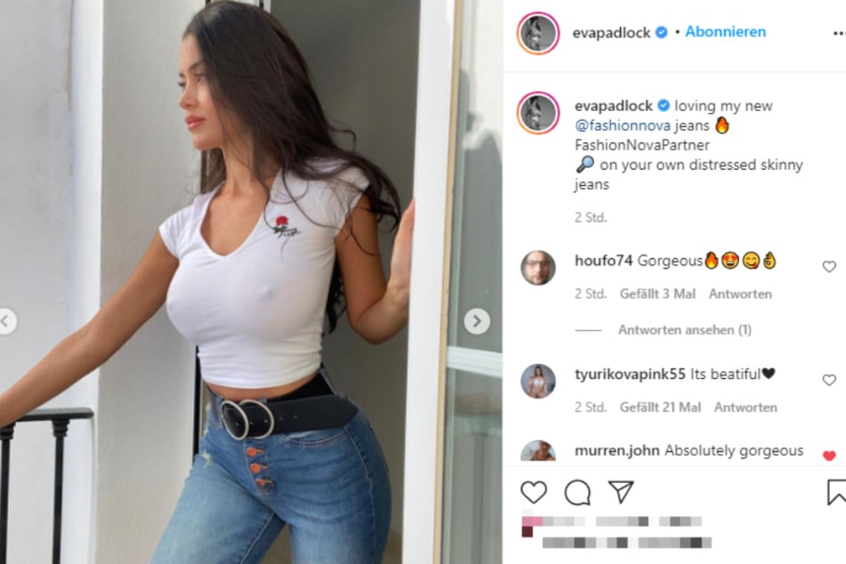 Große Brüste und eine Top-Figur: Eva Padlock gehört zu den attraktivsten Influencerinnen aus Spanien.