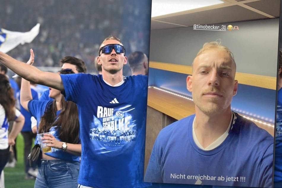 Auf Instagram kündigte Timo Becker (29) an, dass er nach dem Schalke-Aufstieg erst mal nicht mehr erreichbar ist.
