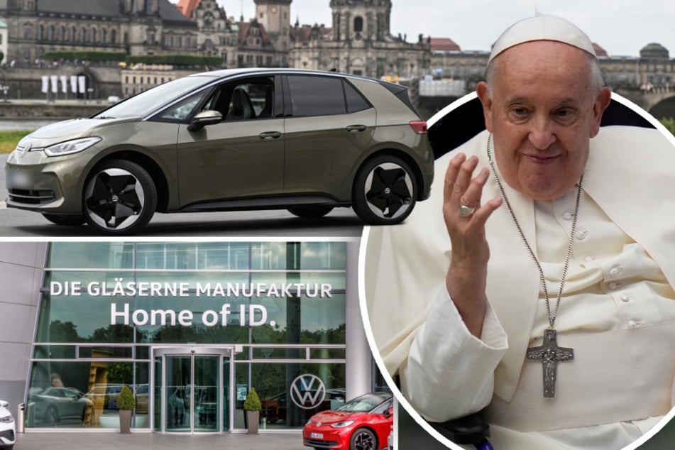 Papst Franziskus fährt auf E-Autos aus Sachsen ab