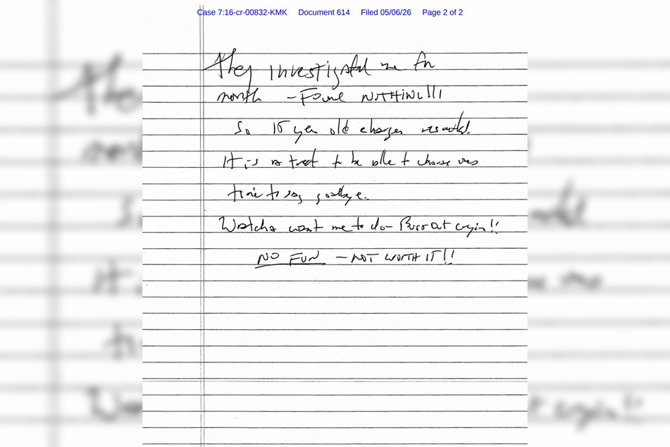 Ein Richter gab nun ein lange versiegeltes Dokument frei: Epsteins angeblichen Abschiedsbrief. (Archivfoto)