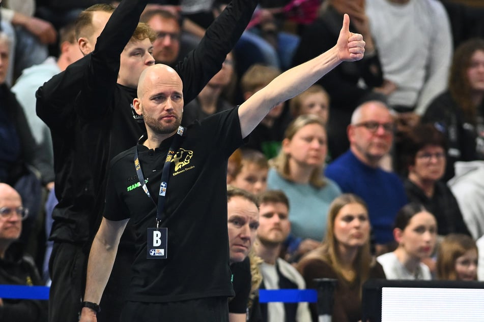 Häufig zeigte der Daumen von HCE-Coach André Haber (39) in dieser Saison nach oben.