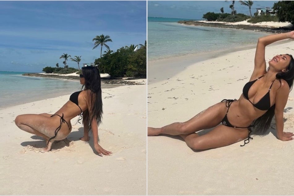 Kim Kardashian reflects on her "paradise" with sexy bikini pics