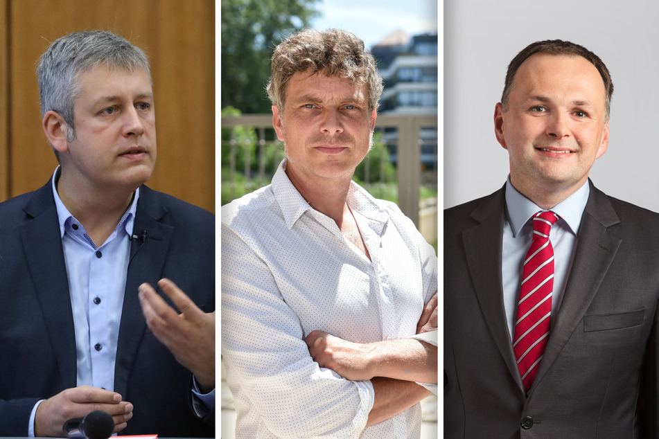 Statt einem gemeinsamen soll es 2022 drei eigene Kandidaten geben: Für die SPD wird Albrecht Pallas (41, v.l.n.r.) antreten, bei den Grünen wird Thomas Löser (49) gehandelt und für die Linke könnte André Schollbach (43) ins Rennen gehen.