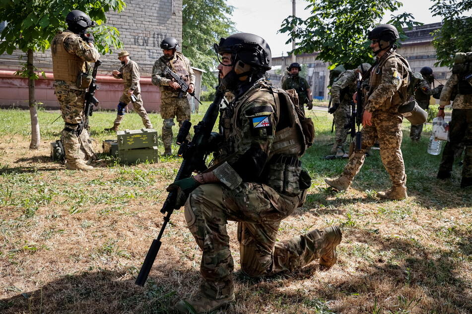 Ukrainian army members are continuing to fight in Sievierodonetsk, in the Luhansk region of Ukraine.