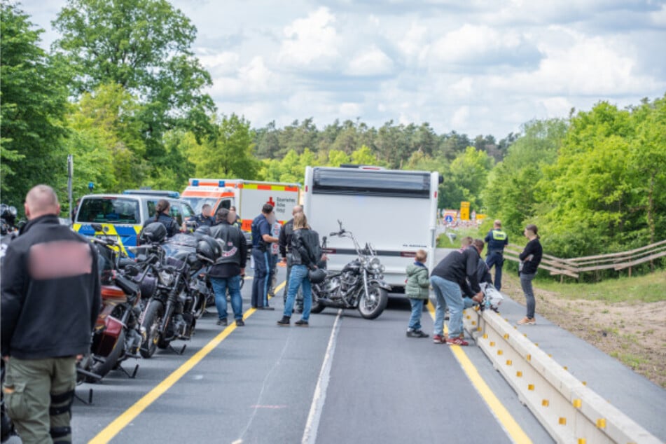 Der Mann war mit einer Motorrad-Gruppe unterwegs.
