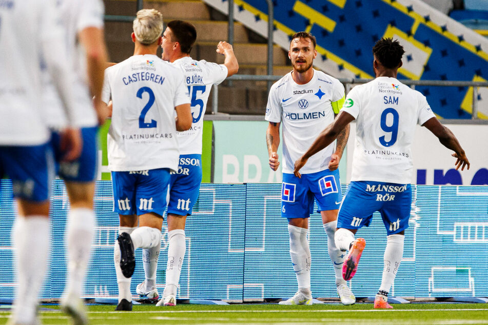 Der Kapitän macht den Unterschied: Ex-Dynamo Linus Wahlqvist (24, 2.v.r.) schoss den IFK Norrköping zum knappen Heimerfolg.