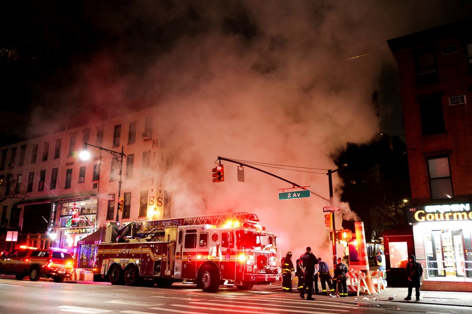 A bustling central NYC street was shrouded in vapor when a pipe carrying steam for heating homes and businesses unexpectedly failed on Wednesday.