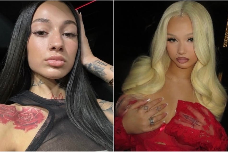 Alabama Barker's (r.) feud with Bhad Bhabie (l.) heated up this week with the rapper throwing shots at Alabama's family, including step-mom Kourtney Kardashian.