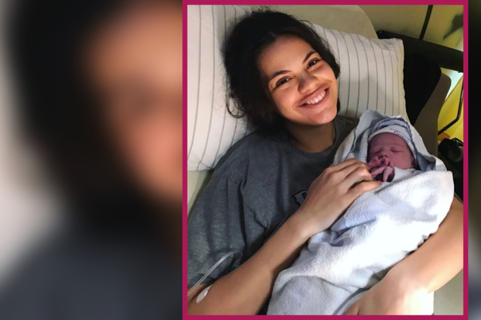 Überglücklich: Bruna Rodrigues (26) hält ihr neugeborenes Töchterchen Violetta im Arm.