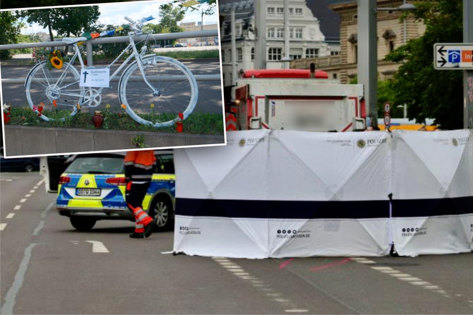 Geisterrad erinnert an tote Radfahrerin in Leipzig: Wer hat etwas gesehen?