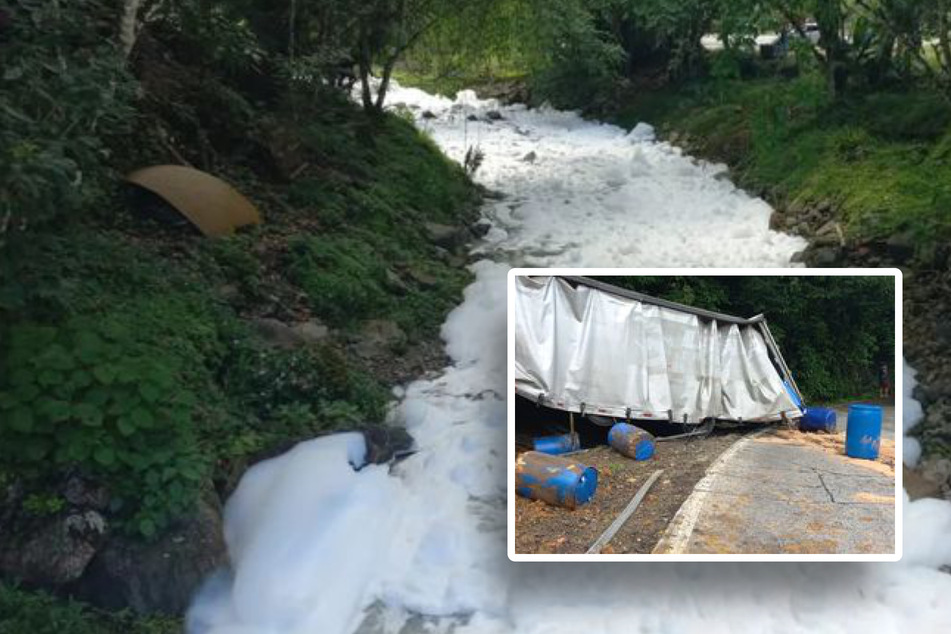 Laster mit Gift-Chemikalie verunglückt: Fluss verseucht, Hunderttausende ohne Trinkwasser