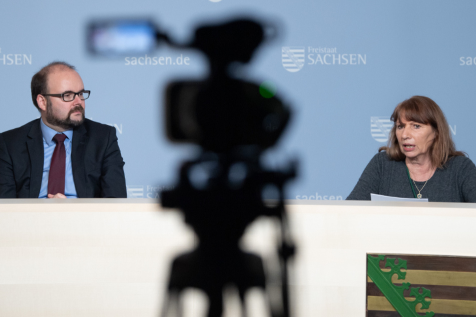 Sachsens Kultusminister Christian Piwarz (45, CDU) und Sachsens Sozialministerin Petra Köpping (62, SPD).
