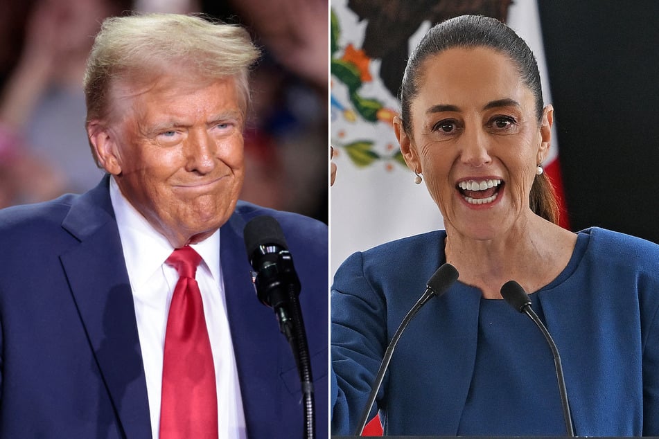 Mexican President Claudia Sheinbaum (r.) said Sunday she expected "good" relations marked by "dialogue" with President-elect Donald Trump when he returns to the White House in a week.