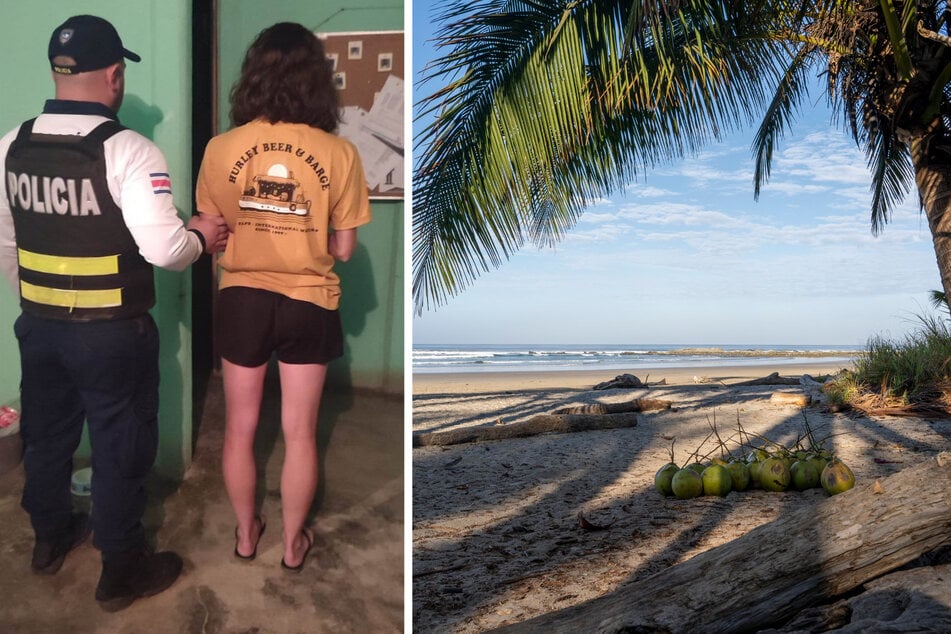 In einem Hostel am malerischen Strand von Santa Theresa endete die Flucht. Die Polizei von Costa Rica nahm die Yogalehrerin in Gewahrsam.