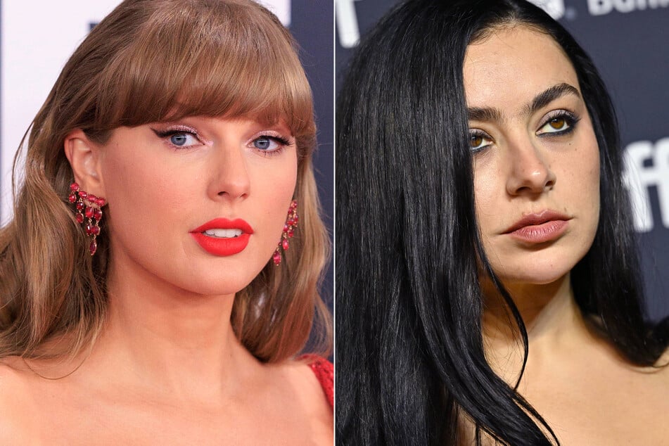Charli XCX (r.) dodged questions about her alleged feud with singer Taylor Swift in a new interview.