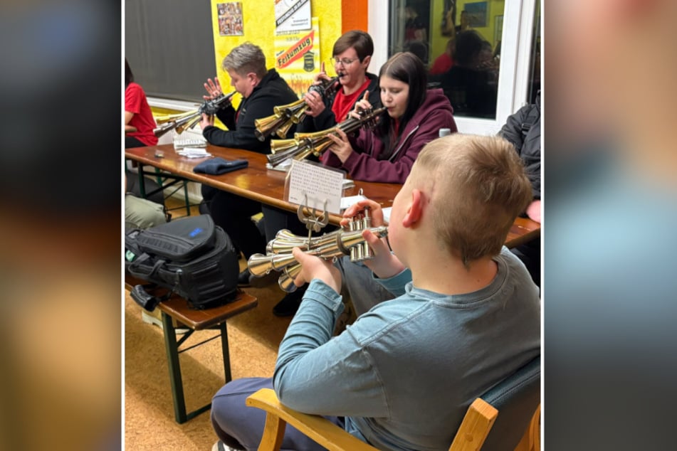 Das Spielen fiel Paul (r.) schon sichtlich schwer.