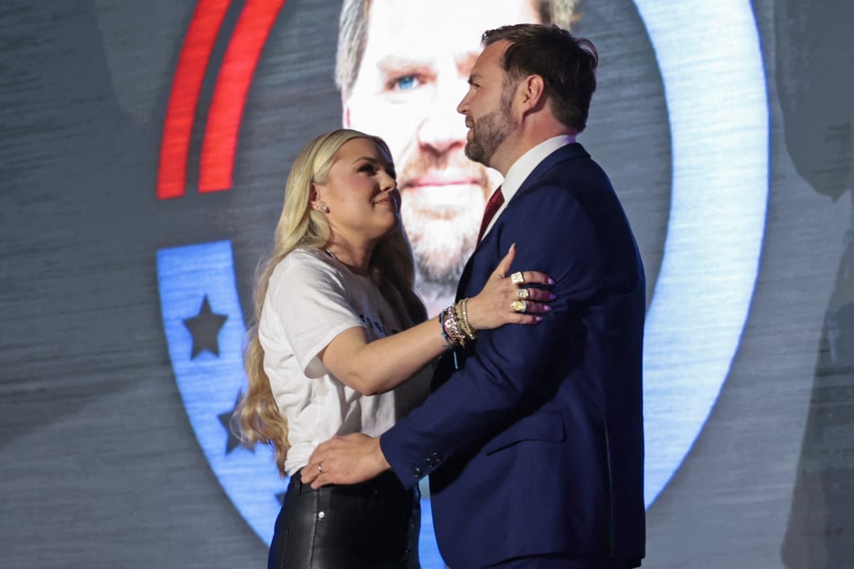 JD Vance (r.) flew to Utah to console Erika Kirk after her husband was killed in September.