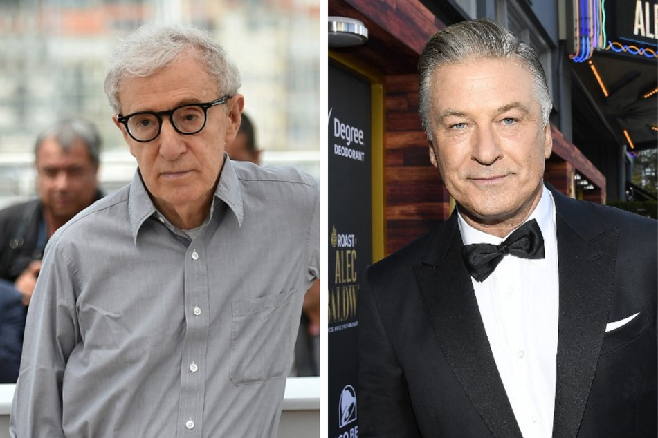 Actor Alec Baldwin (r) and director Woody Allen sat down for a live interview on Tuesday Via Instagram.