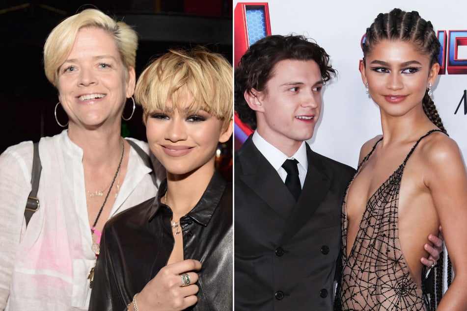 Zendaya's mom Claire Stoermer (l.) shared a cryptic reaction to the recent news of her daughter's wedding to Tom Holland.