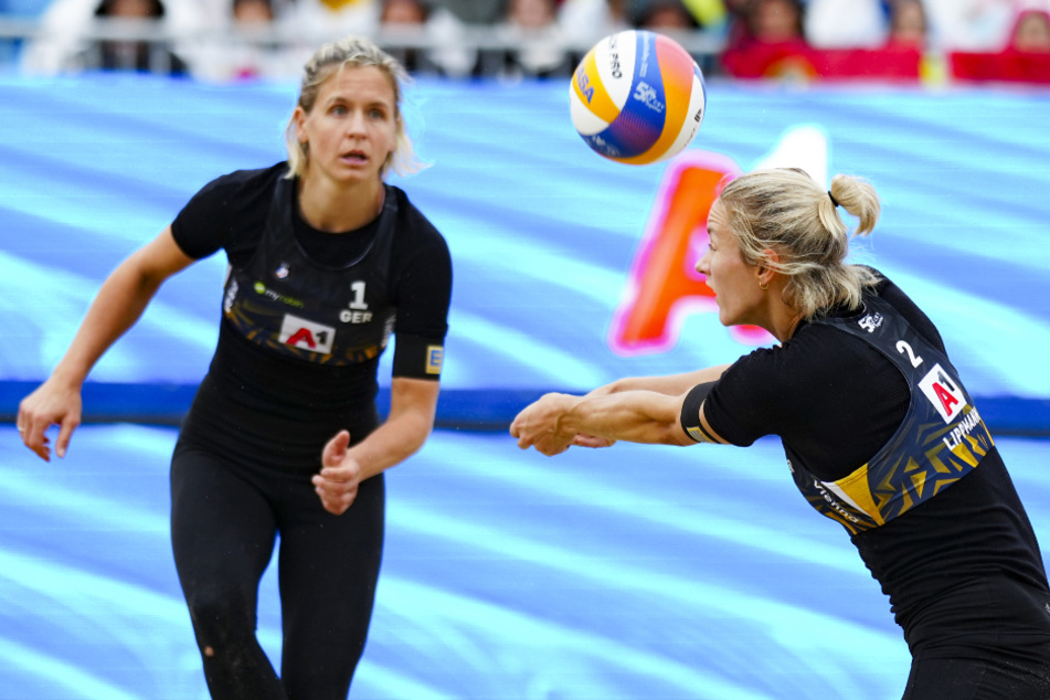 Beachvolleyball-EM: Laura Ludwig und Louisa Lippmann baggern sich zu Bronze