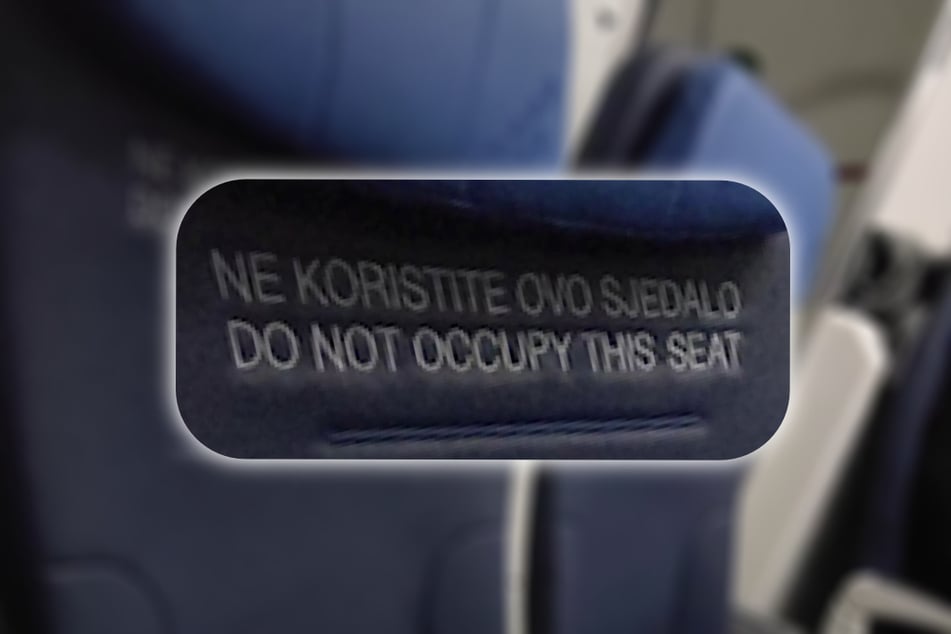 The mysterious seat was labeled "DO NOT OCCUPY THIS SEAT" in white.