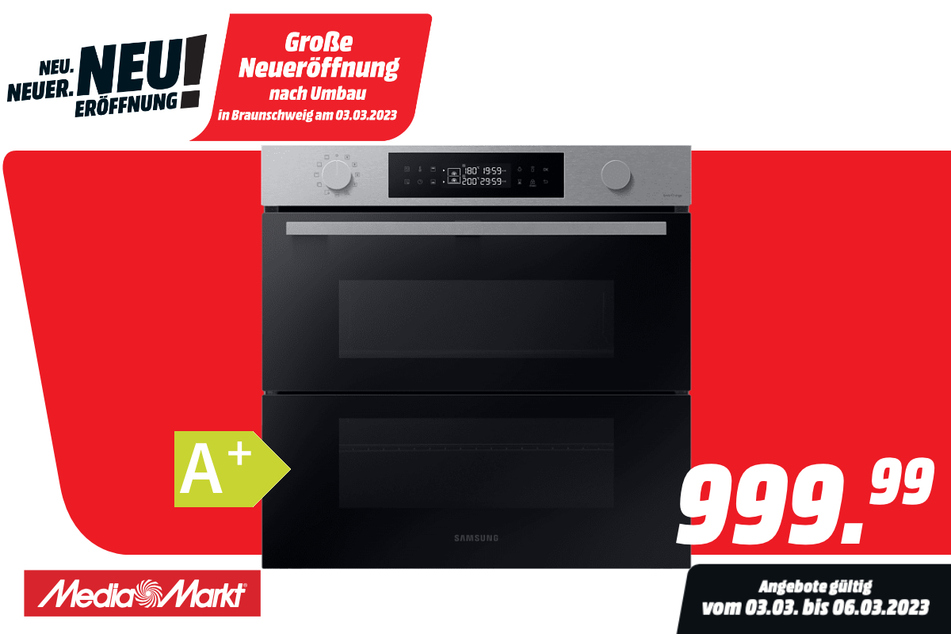 Samsung-Einbaubackofen für 999,99 Euro.