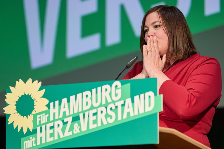 Katharina Fegebank (47) wurde beim Parteitag der Grünen mit überwältigender Mehrheit auf Platz eins der Landesliste gewählt.