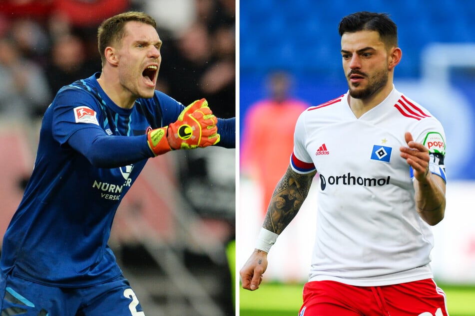 FCN-Keeper Christian Mathenia (29, l.) und Hamburgs Linksverteidiger Tim Leibold (27) treffen jeweils auf ihren Ex-Klub.