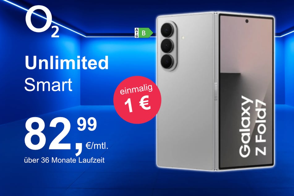 Das Samsung Galaxy Z Fold7 im o2 Mobile Unlimited Smart für einmalig 1 Euro.