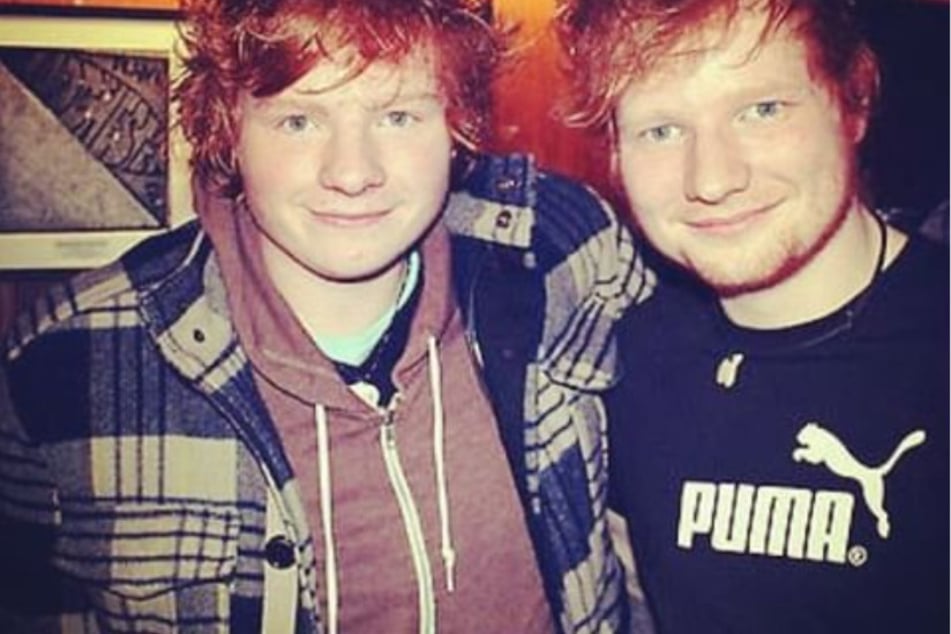 Fake trifft auf Original: im Januar 2013 traf Ty auf den echten Ed Sheeran (31) bei einer Veranstaltung.