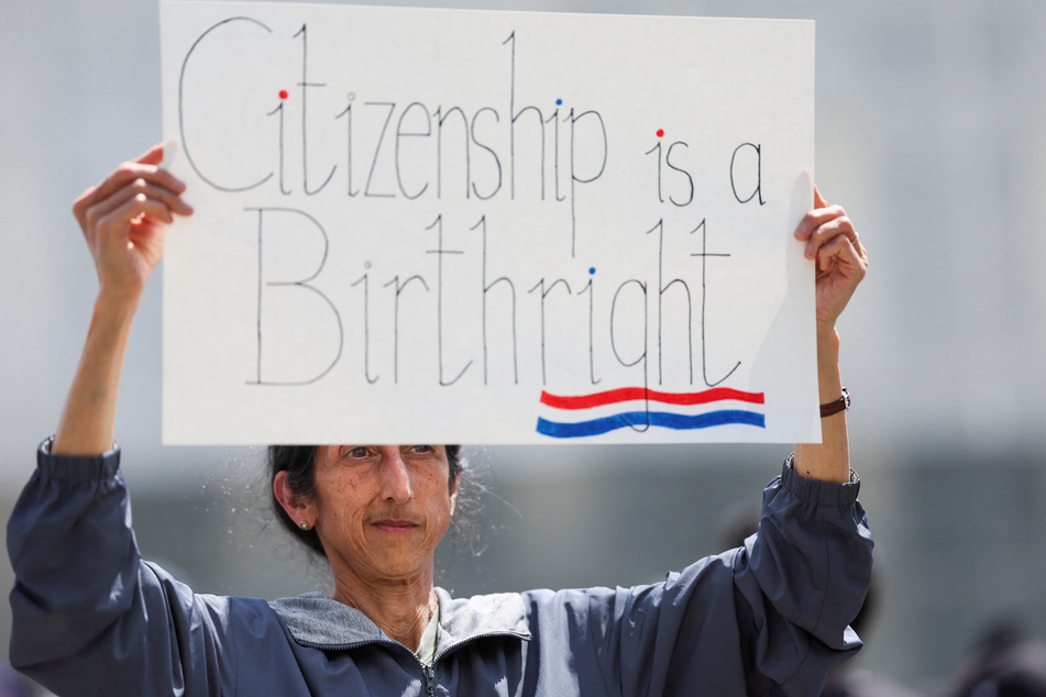 President Trump signed an executive order on his first day in office decreeing that children born to parents in the US illegally or on temporary visas would not automatically become US citizens.
