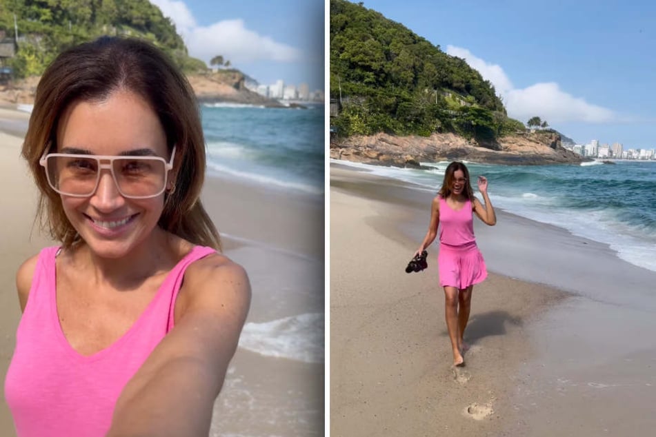 Am Strand Rio de Janeiros strahlte Jana Ina Zarrella (46) mit der Sonne um die Wette.