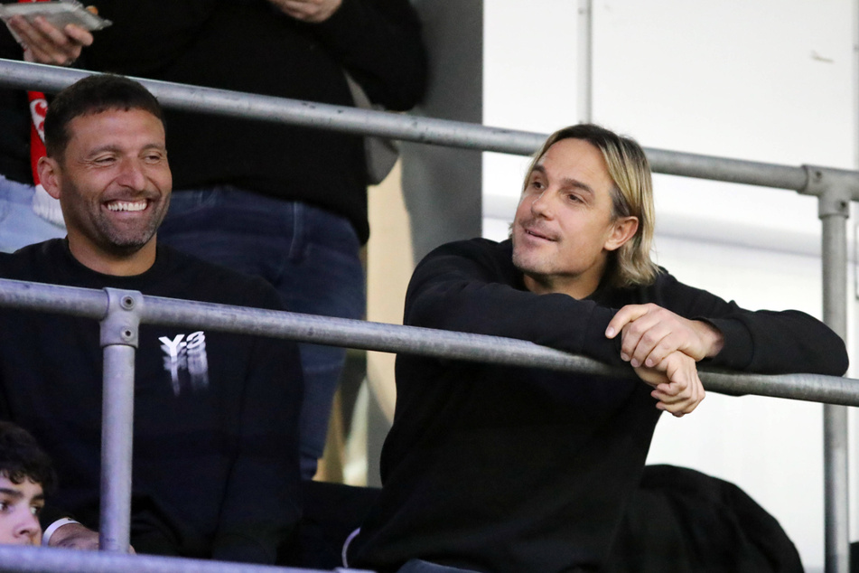 Gemeinsam mit Kevin Kuranyi (43, l.) hat Felix Luz (43) eine Spieleragentur und organisiert Fußballcamps.
