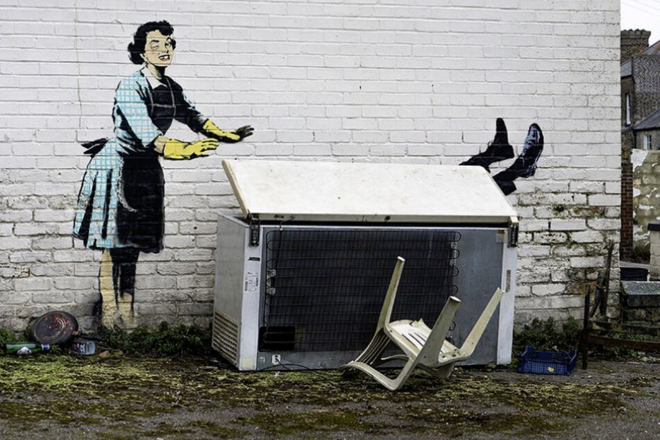 Mit diesem Kunstwerk sorgte Banksy am Valentinstag für staunende Gesichter.