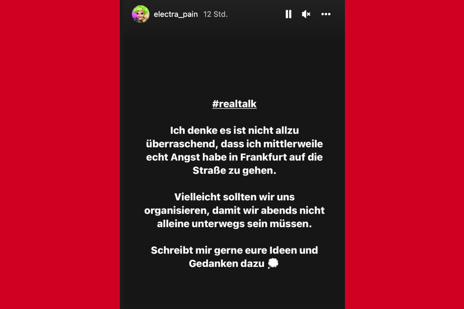 Dragqueen Electra Pain nahm die jüngste homophobe Attacke in Frankfurt zum Anlass, um sich mit einem Vorschlag an die LGBTQ-Community in der Mainmetropole zu wenden.