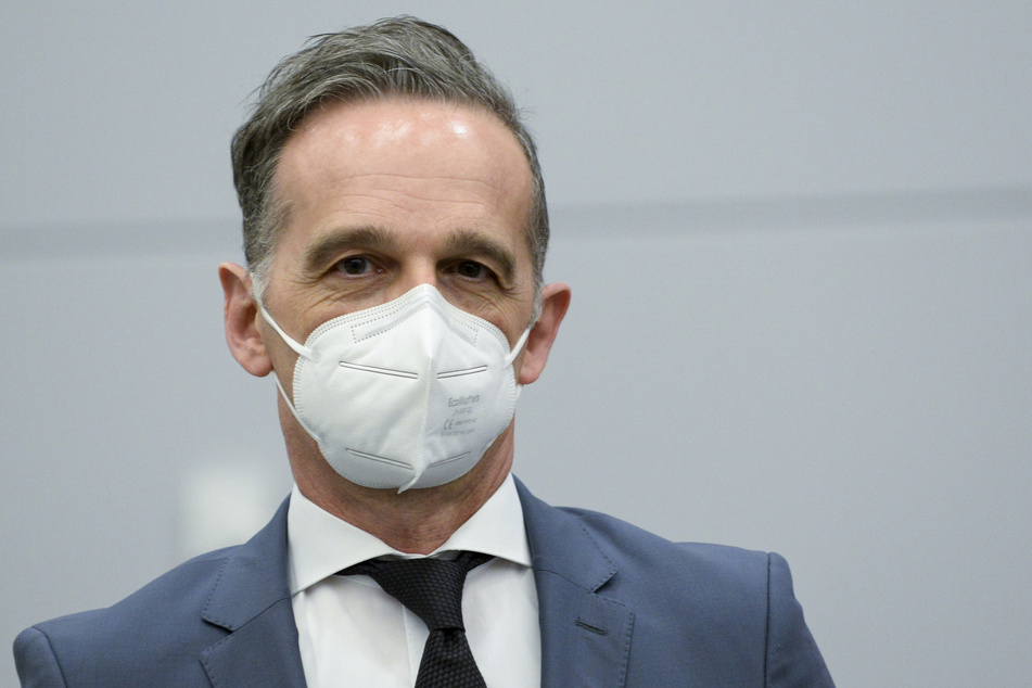 Heiko Maas (SPD), Außenminister von Deutschland, nimmt an einem Treffen mit US-Außenminister Blinken im Nato-Hauptquartier teil.