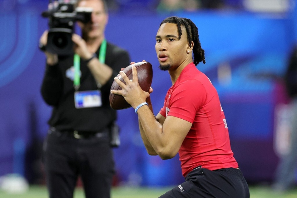 With the Carolina Panthers in the building for Ohio State's Pro Day, former Ohio State quarterback CJ Stroud made sure to show up and out on the field.