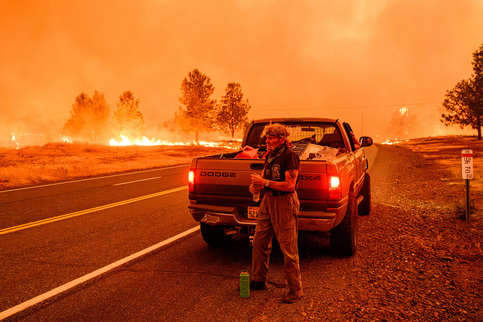 The fire has been spreading rapidly since it sparked on Wednesday.