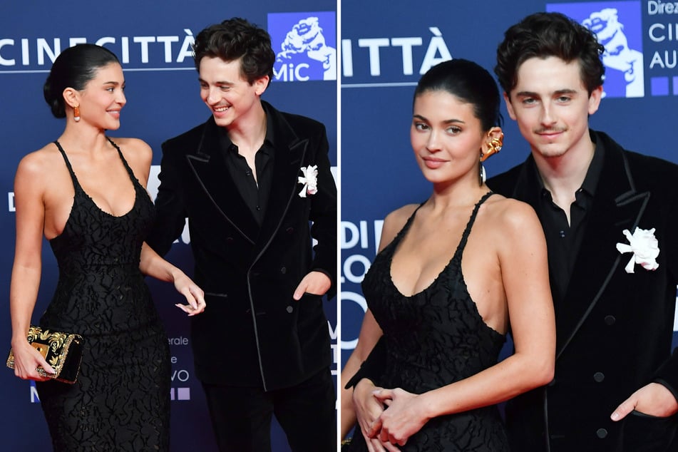 Kylie Jenner (l.) and Timothée Chalamet brought their love into the limelight as they made their official red carpet debut as a couple at the 70th David di Donatello Awards.